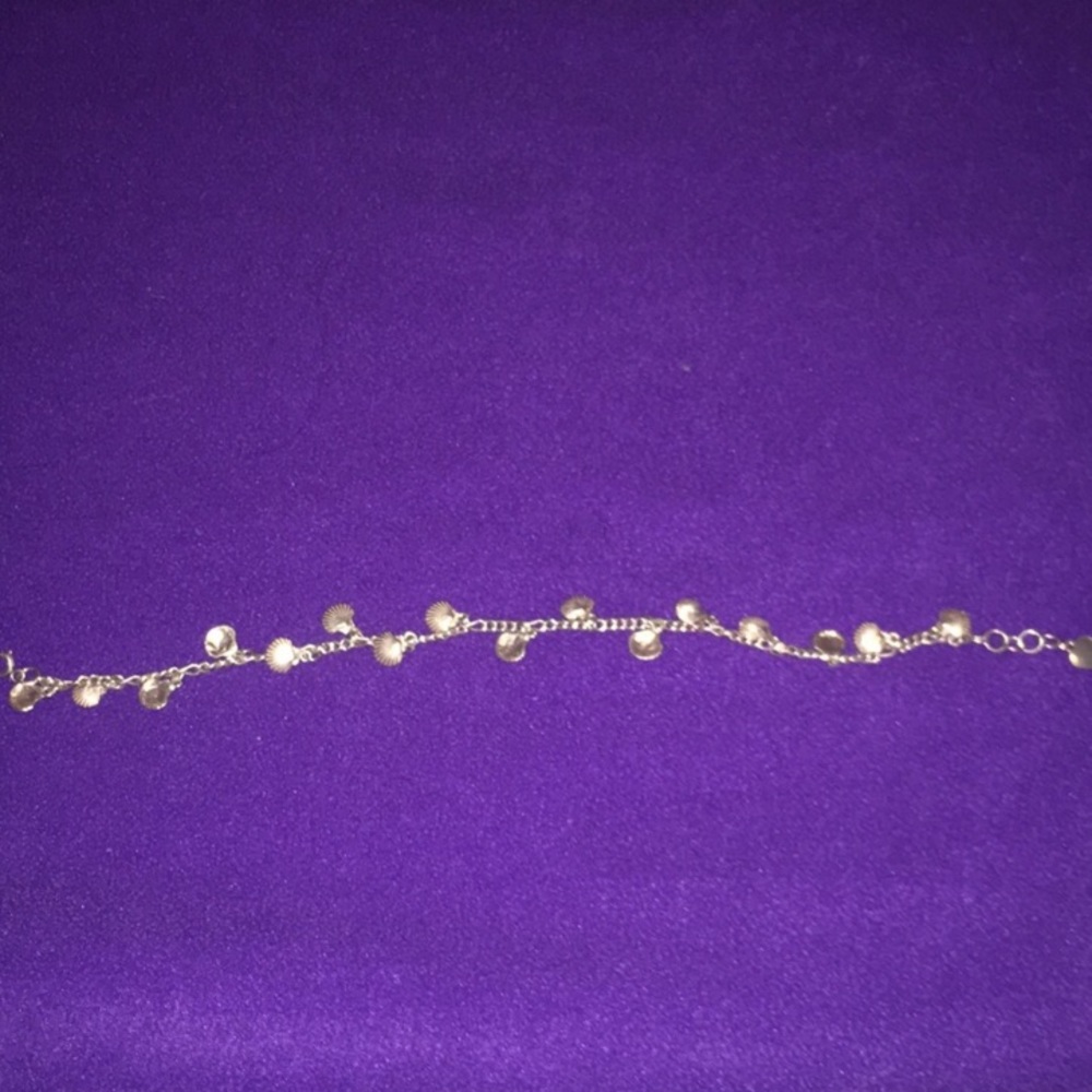 silver sea shell bracelet